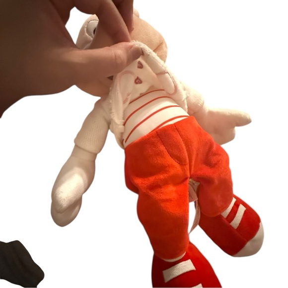 Disney Store Mickey Mouse Valentine Plush Red White Sweater Hearts Plush - Picture 7 of 10